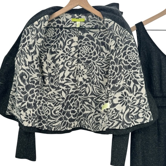 Sigrid Olsen 2 Piece Suit Shift Dress Blazer Jacket Gray Tweed Wool Blend | Sz 6 - Picture 9 of 15